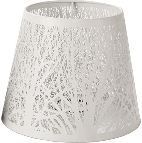 Hemobllo Lampenschirm Aus Metall – Kleine Lampenschirme Ausgehöhlter Baumschatten-Design-Lampenschirm Kleine Mini-Lampenschirme Für Tischlampen Stehlampen 17 8 X 15 2 X 12 7 Cm Weiß