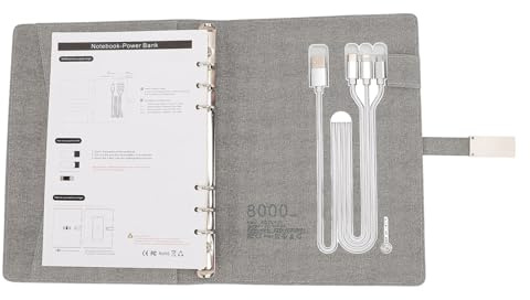 Intelligentes Notizbuch mit Kabelloser Aufladung, 8000-mAh-Akku, 3 Ladeanschlüssen, 160 Seiten PU-A5-Notizbuch, Elektronisches Notizbuch (Dualer Aufbewahrungsstil (A5))