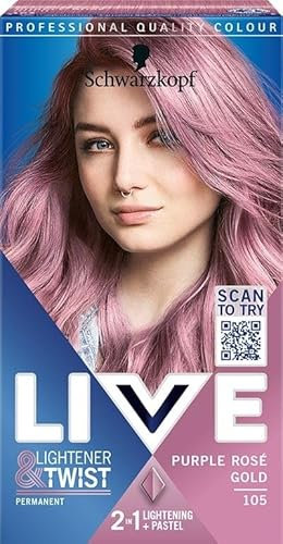 Schwarzkopf LIVE Lightner & Twist Mauve Kiss Lot de 105 paquets de 2 colorations permanentes pour cheveux