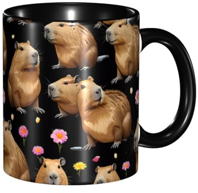 Anceky Tasses drôles de marmotte Tasse à café 11 oz Tasses à boire Tasse à thé Tasses en céramique pour femmes Hommes Cadeaux