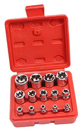 Gadpiparty 14pcs E-Type Socket Set Durable Sockets for Tire Repair Organized Storage Case Multi-Functional Tools for Garage and Home Use