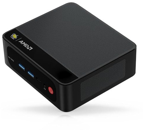 Beelink SER5 Pro Mini PC, AMD Ryzen 7 5825U (8C/16T, 4.5 GHz) Mini Ordenador de Sobremesa, 16 GB DDR4 3200 MHz, 500 GB PCle 3.0 x 4 SSD, USB3.2, WiFi 6, BT5.2, Hasta Tres Monitores con HDMI, DP, USB-C