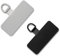 CHUQING Handy Lanyard Patch Handyband Universale Phone Lanyard Pads Handykette Universalpads,2 Stück,Silber-Schwarz