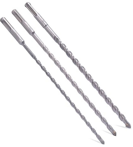 Larcenciel Foret Beton – Ensemble de 3 Scie Cloche Beton pour Perceuse Percussion Forets SDS, 260mm (6, 8, 10mm) Pratique et Compact dans un Étui de Rangement Inclus pour Béton, Tuyaux, Pierres