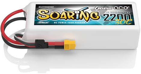Gens Ace Soaring 2200 mAh 3S 11,1 V 30C LiPo Akku mit XT60 Stecker – RC Flugzeuge Batterie, RC Hubschrauber, Segelflugzeuge