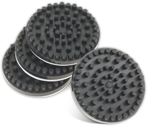 DRELD 4Pcs Turntable Isolation Feet, Anti-Vibration Pads for Vinyl Players | HiFi Speaker Stand Dampers, Audio Equipment Shock Absorbers for Vinyl Record Players, Self Adhesive