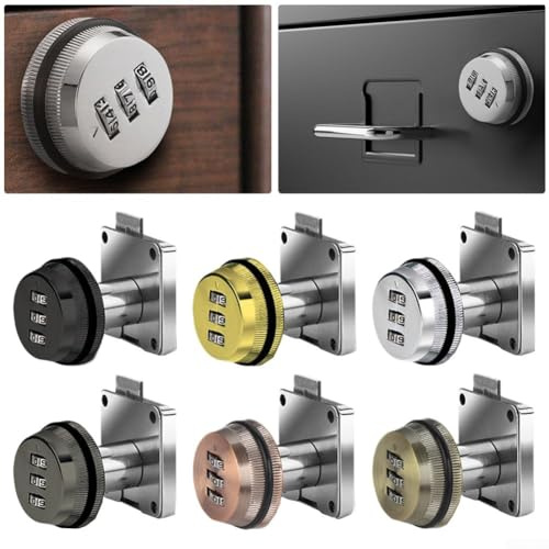 Lucchetto con combinazione a 3 cifre per cassetta postale con linguetta rinforzata in lega di zinco, serratura che fornisce un funzionamento sicuro e resistente alla manomissione (bronzo verde)