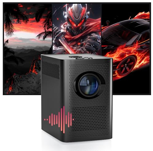 S30 Portable Projector for Bedroom,1280 * 720P Mini Projector with Built-in Speaker,2.4G WiFi,Android 7.1,180 ANSI,Movie Projectors for Home Theater,Smart Projectors for Indoor/Outdoor (Black)