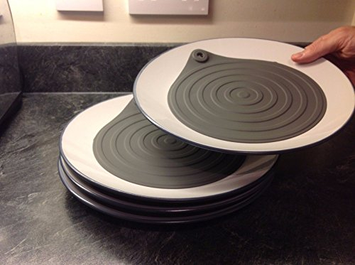 Betterkook Microwave Silicone Plate Warmers 4 Pack - Warms Plates in The Microwave in Minutes Keeps Food Warm Heat Pad