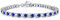 Diamond Treats 925 Sterling Silber Tennis Armbänder für Damen mit weißen und blauen Zirkonia Steinen, Saphirblaues Armband für Frauen und Mädchen, kurze Silberarmbänder für Damen