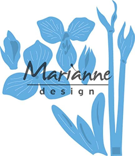 Marianne Design Creatables Petra's Amaryllis for Die Cutting and Embossing Paper Crafts, metal, Light Blue, 5,2 x 9,3 cm / 5,7 x 5 cm