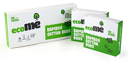 Fat Panda Lot de 200 cotons-tiges en bambou bio 100% biodégradables Sans plastique