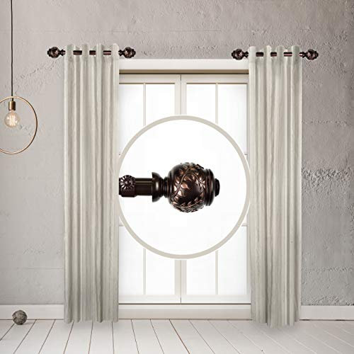 Rod Desyne 2,5 cm Clic Seitliche Gardinenstange, Stahlstange, Bronze, 12-20 inch (Set of 2)