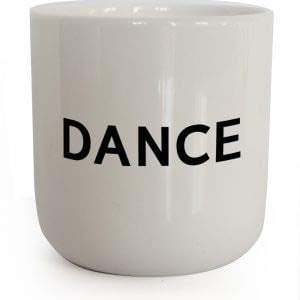 PLTY - Dance Becher - Tasse ohne Henkel - Handglasiertes Weiß Porzellan - Coffee Mug - Beat - Dänisches Design