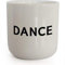 PLTY - Dance Becher - Tasse ohne Henkel - Handglasiertes Weiß Porzellan - Coffee Mug - Beat - Dänisches Design