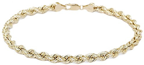PRINS JEWELS 18 Carat 750 Gold Rope Bracelet Yellow Gold – 3.80 mm Wide (21)