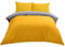 Lions Plain Dye Bedding, King Size Duvet Cover Sets with Pillowcase, 3 Piece Ultra Soft Reversible Quilt Covers Bed Set, Microfibre Premium Quality, 230x220cm, Ochre Grey