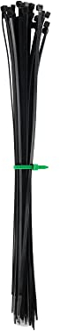 HPER Kabelbinder schwarz I 750 mm x 7,8 mm I 100 Stück I 15-30% mehr Zugkraft/Stabilität I witterungsstabil I 3 Jahre UV- beständig I zertifizierte Premium Qualität