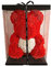 Promo Linge - Orso di rose rosso con cuore bianco, 35 cm di altezza, 25 cm di larghezza + scatola Happy Everyday, per San Valentino, matrimonio, Natale, regalo, compleanno