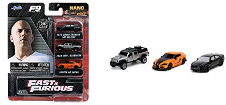 Jada JAN32481 Fast and Furious 3 Auto-Set Fast & Furious Druckgussmodell, JADATOYS Maßstab 1:87, Einheitsgröße