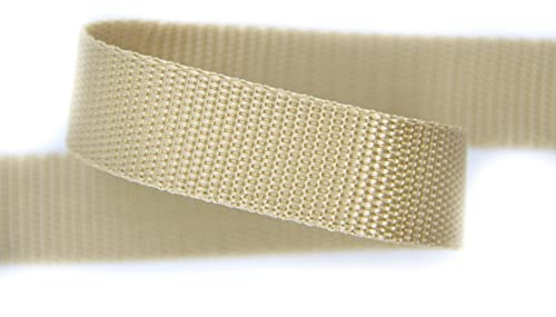 NTS-Nähtechnik 25mm | 5m Gurtband | 100% Polypropylen | Dunkelbeige