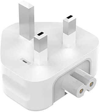 UK Plug for A-pple Macbook Charger Adapter, DGTRD Mac UK Plug Adapter AC Power Adaptor Converter Head with Fuse for MacBooks Pro Air, 12W 30W 35W iBook iPod iPad iPhone USB Power Adapter etc