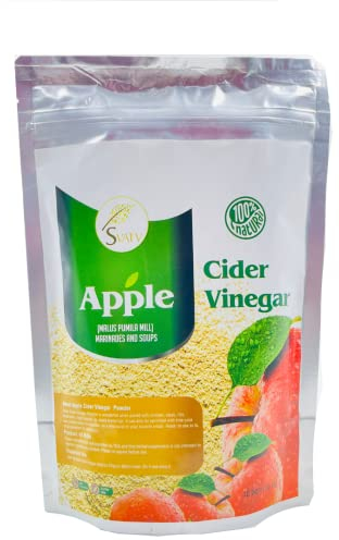 SVATV Naturel Poudre De Vinaigre De Cidre De Pomme | Apple Cider Vinegar Powder | Moulin Malus Pumila | 75 Portions | Sans Gluten | | Saveur Aux Soupes, Salades, Ragoûts | 227g