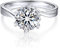 MomentWish Moissainte Ring Frauen, 2 Karat Verlobungsring Damen Promise Ring Wedding Ring mit GRA Zertifikat Geschenk für Frauen -Größe47