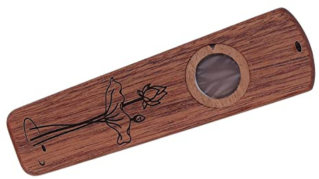 Kazoo-Flöte, Kazoo-Holz, Leicht zu Spielender Thrurty-Sound für Ukulele-Gitarre (Ebenholz)