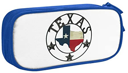 YINGD Federmäppchen Texas Karte Metall Simple Sense Pen Box Große Kapazität 2 Fächer Bleistift Aufbewahrungstasche für Teens Student Adul, Farbe