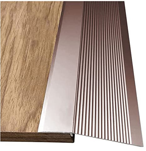 Doorway Floor Transition Strip 10cm Wide Door Entry Ramp for Uneven Vinyl Floor Threshold Strips for Threshold Height Less Than 5cm (Color : Gold 3, Size : L 90cm/35 in)