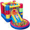 DREAMADE Hüpfburg Aufblasbar mit Gebläse, Indoor & Outdoor Springburg mit Rutsche, Bällebad & 50 Bunten Ozeanbälle, Hüpfschloss mit Tragetasche für Kinder 3-10 Jahren, 380 × 206 × 178cm