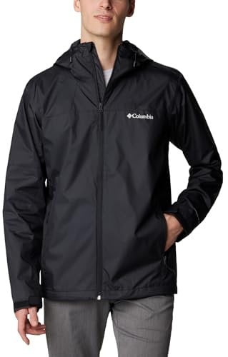 Columbia Men's Inner Limits Jacket, Waterproof Rain Jacket, Black, Size XL