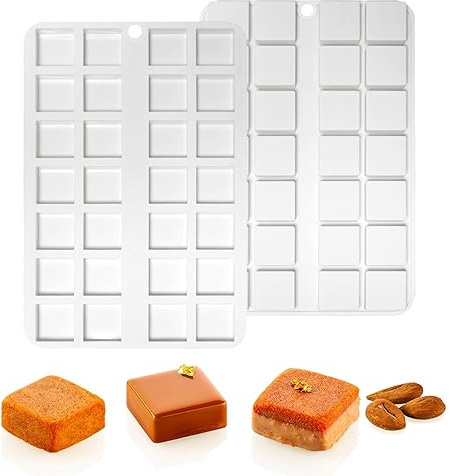 Quadratische Kuchenform Gebäckform Silikonform Backen Kekse Schokolade Backwerkzeuge (E_ quadratisch)