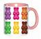 Kaffee-Tasse Schatz - Set aus farbenfrohen, wunderschönen, realistischen Gummibärchen. Süßes Süßigkeitenessen. Blaube Becher/Mug als witziges Geschenk/Lustige und Originelle Geschenke/Tee-Kaffeetasse