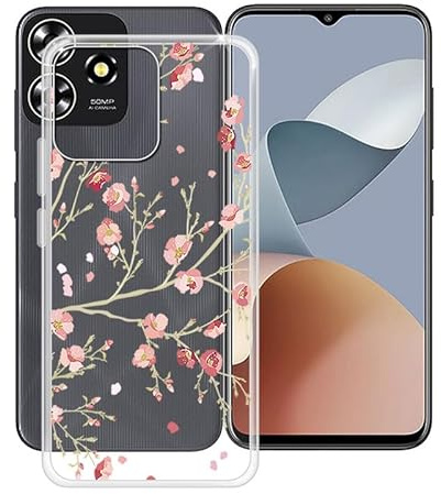 ZXLZKQ Hülle für ZTE Blade A73 (6.6 Zoll) Stoßfest Anti-Kratzer Transparent Handyhülle Case, Ultradünne Flexible Silikon TPU Bumper Schutzhülle Cover für ZTE Blade A73 - Kamelie