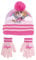PAW PATROL Mütze und Handschuh Set Mädchen und Jungen Wintermütze Bommelmütze Winterhandschuh (DE/NL/SE/PL, Numerisch, 53, Rot)