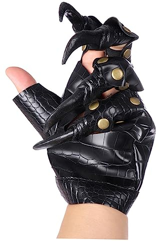 NOLITOY 1 Paar Halloween-handschuhe Drachen Klaue Halloween Party Handschuhe Halloween Requisiten Cosplay-handschuhe Halloween-partyhandschuhe Horrorhandschuhe Leder Abschlussball