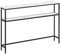 VASAGLE Konsolentisch, schmaler Sofatisch mit 2 Ablagen, 20 x 120 x 80 cm, Flurtisch, 2 Ebenen, für Flur, Wohnzimmer, Schlafzimmer, marmorweiß-tintenschwarz LNT133W59