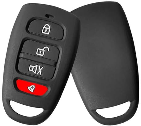 Coque de protection en silicone souple pour clé de voiture - Pour porte de garage - Système d'alarme GSM - Noir