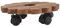 SEWOART 1 Pc Bandeja para macetas Madera Maciza Soporte Jardinera Platos para macetas Rodillo para Maceta Estante para bonsáis Soporte para Plantas Bandeja Madera Ronda