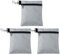 NQEUEPN 3stk Golf Tee Taschen, 17x14cm Tragbare Golfballtasche Golf-Zubehörtasche mit Reißverschluss mit Metall-Karabinerklammer Golfball-Aufbewahrungstasche für Wertsachen und Golfzubehör(Grau)