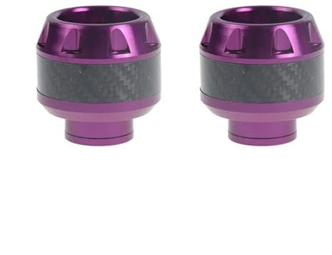 DZSJHGFDD Tamponi Paratelaio Protezione Anticaduta Universale per Motociclette in Lega di Alluminio A Prova di Esplosione Ruota Anteriore Crash Pad Vite Cursore Telaio Moto Protezione paraurti(Viola)