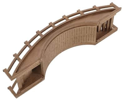 Garneck Miniatur Holzbrücke Dekorative Bogenbrücke Für Mikrolandschaften Bonsai Garten Deko Realistische Leichte Holzmodellbrücke Mittelgroß Für Mini-sandgärten Und Heimdekoration