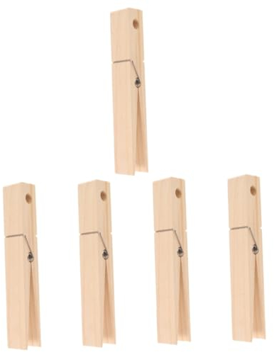 MAGICLULU Lot De 5 Pinces À Linge en Bois pour Salle De Bain Idéales pour Une Utilisation Facile