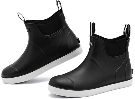 Rumkok Stivali Gomma Uomo, Stivali Da Pesca, Stivaletti Antinfortunistica Uomo, Da Esterno Antiscivolo Da Pioggia Shorty Boots, Comode Leggere Scarpe Da Giardino