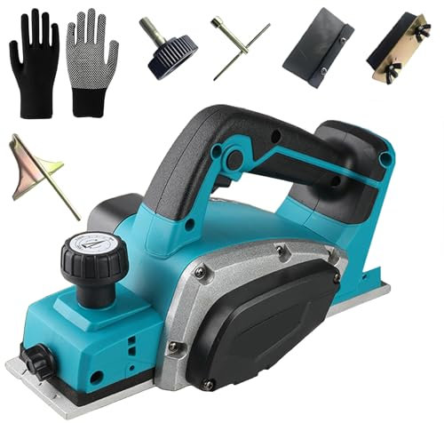 Cordless Wood Planer for Ma-kita 18V Battery, 3-1/4-Inch Electric Hand Planer for Woodworking with Adjustable 1/8-Inch Depth, 16500RPM Power Hand Planer for Carpentry, Home DIY (Tool Only)