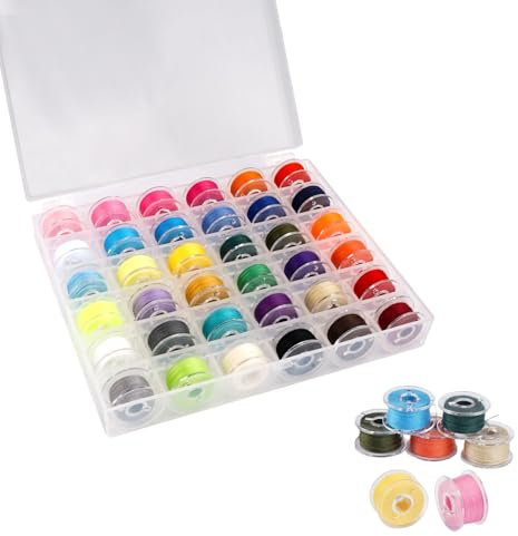 Set di 36 Bobine da Cucire Multicolori,Set di Bobine Pre-avvolte in Colori Assortiti,Bobine per Macchina da Cucire con Il Filo,Plastica Filo Cotone Cucire Spolette Rocchetti,per Babylock/Janome ecc