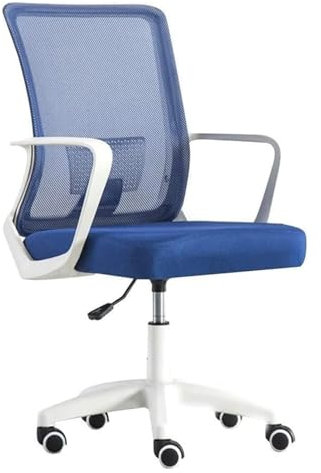 Ergonomischer Bürostuhl mit Lendenwirbelstütze, Netzrücken, Schreibtischstuhl mit Armlehne und gepolstertem Sitz für Gaming (Blau)