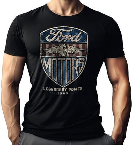 T-shirt pour homme pour les conducteurs et les fans de la voiture américaine Ford Mustang, Ford-04, XL